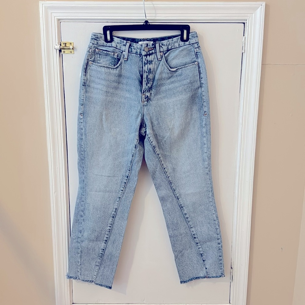 Good American | Good Vintage Acid Wash Straight Leg Jeans | Size 28 (runs large)